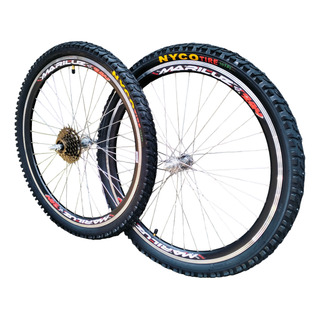 Par Rines Bicicleta 24 Aerodinamicos Con Llanta Y Cámara Par Rines Bicicleta 24 Aerodinamicos Con Llanta Y Cámara