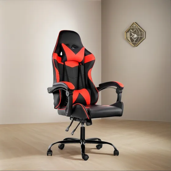 Silla Gamer Lumax Modelo Rom Super Oferta Negro/rojo -gaming