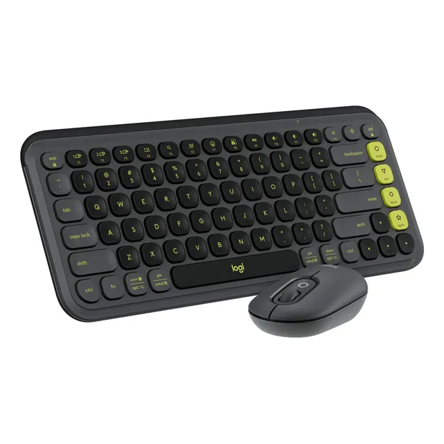 KIT TECLADO Y MOUSE LOGITECH POP ICON, ESPAÑOL, GRAFITO MOUSE NEGRO TECLADO NEGRO