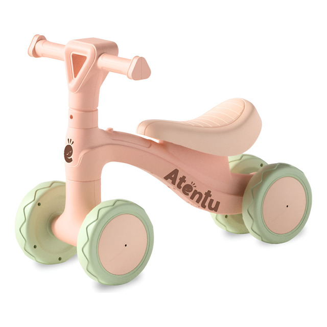 Bicicleta De Equilíbrio Infantil Andador Sem Pedal 4 Rodas Rosa Bicicleta De Equilíbrio Infantil Andador Sem Pedal 4 Rodas Rosa