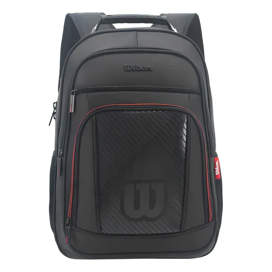 Mochila Wilson Porta Notebook Original Reforzada Oficina Puerto Usb De Viaje Unisex Color Negro 65.11114BL