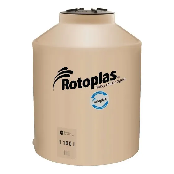 Tinaco Rotoplas 1,100 Litros Beige Ideal Para 5 Personas Con Accesorios