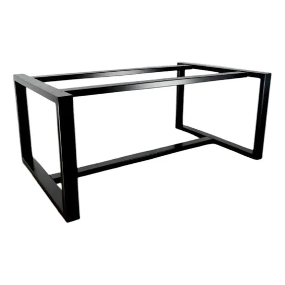 Estructura Hierro Mesa Escritorio  Tapa Vidrio Madera 150x75