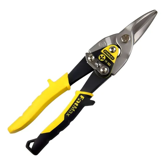 Tesoura de Aviação Fatmax Reta Stanley Modelo 14-563 Corte Alumínio Vinil Cobre e Couro