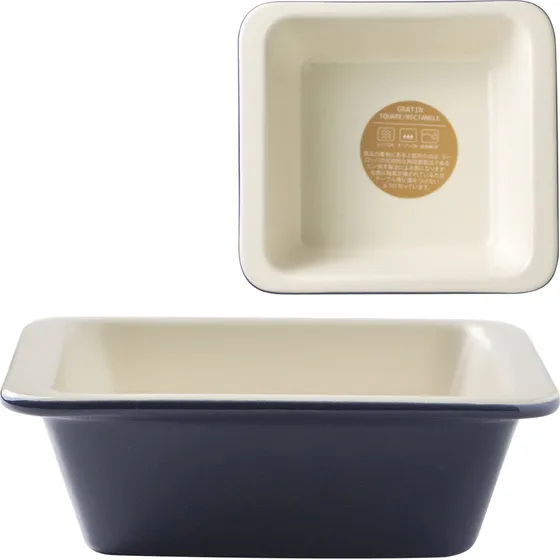 Minorutouki Cook Home  Square Gratin Dish Navy 8.57oz