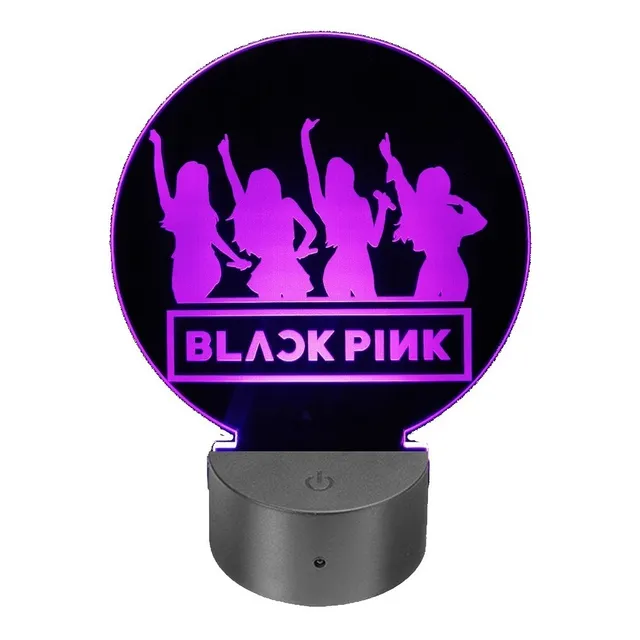 Lámpara Ilusión 3d   Black Pink Kpop   + Control Remoto