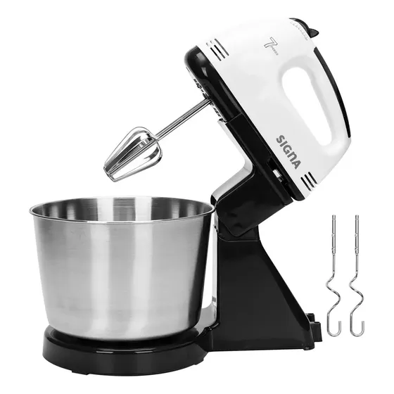 Batidora De Pedestal Y Mano 2 En 1 Mezclador 7 Velocidades Color Blanco Frecuencia 50 60