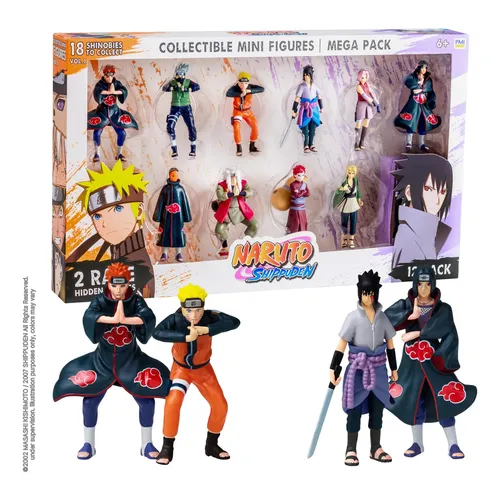 Action Figure Colecionável Naruto Sasuke Kakashi Sakura Zabuza Kit