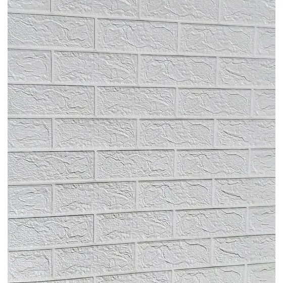 Placas Autoadhesivas Blanco Ladrillo Para Pared 3d 70x77