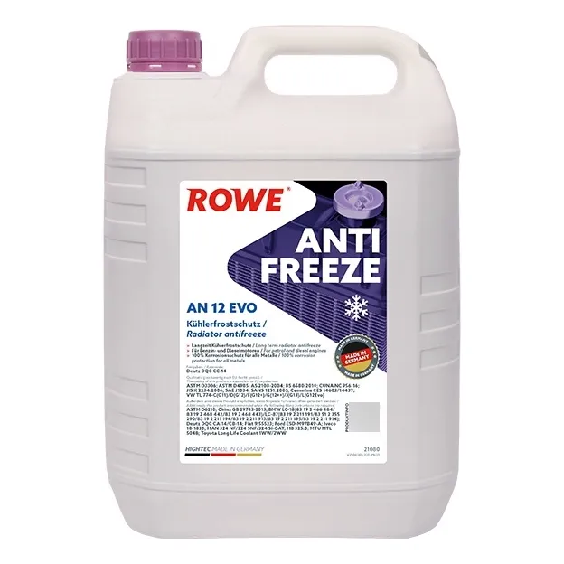 Refrigerante Rowe Hightec Concentrado An12 Evo 5lt (g12 Evo)