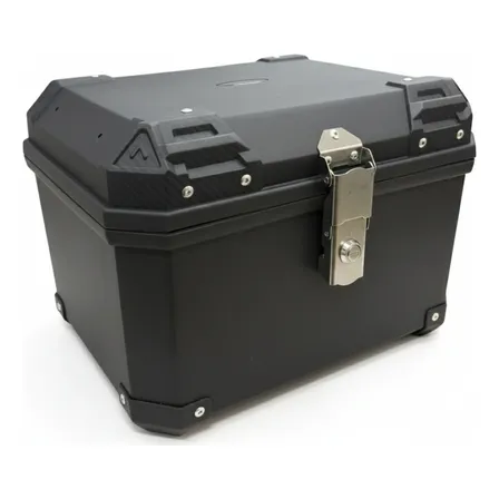 Baú Bauleto Traseiro Moto 45l Com Base Forrado Profissional Preto