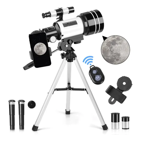 Telescópio Astronômico 70mm Com Tripé F300 70m