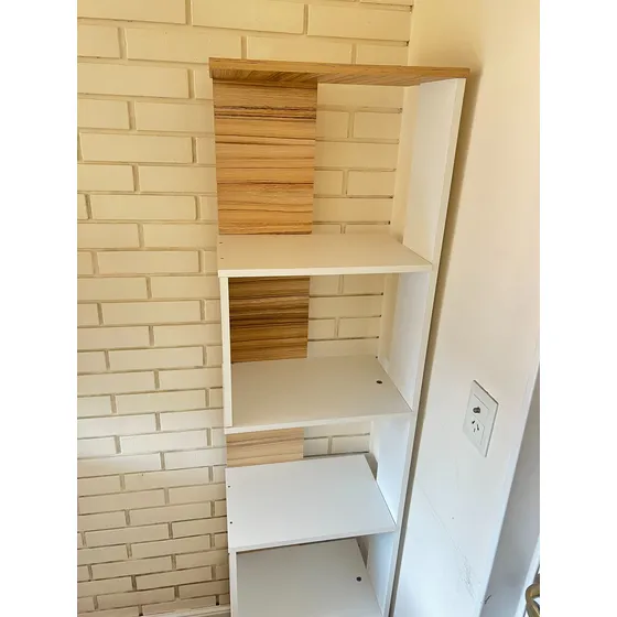 Biblioteca Color Blanco Con 5 Estantes 177cmx47cmx28cm