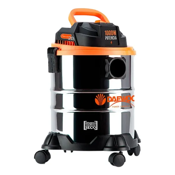 Aspiradora Tacho Polvo Y Agua 20lts 1000w Daewoo Davc90-20l Tacho Acero Inoxidable