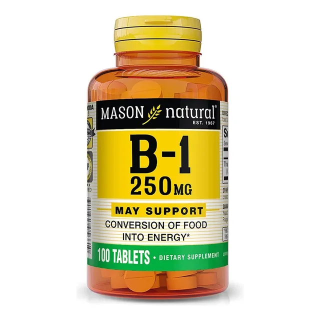 Vitamina B1 Tiamina 250mg (100 Capsulas) Hecho En Usa Sabor S/n