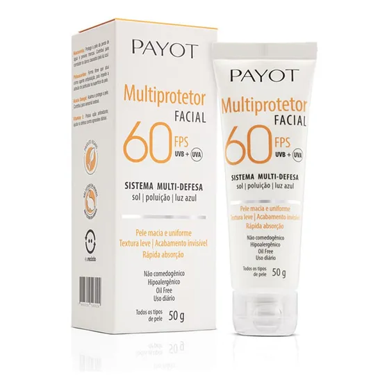 Protetor Solar Facial Payot Fps60 Luz Azul Poluição 50g