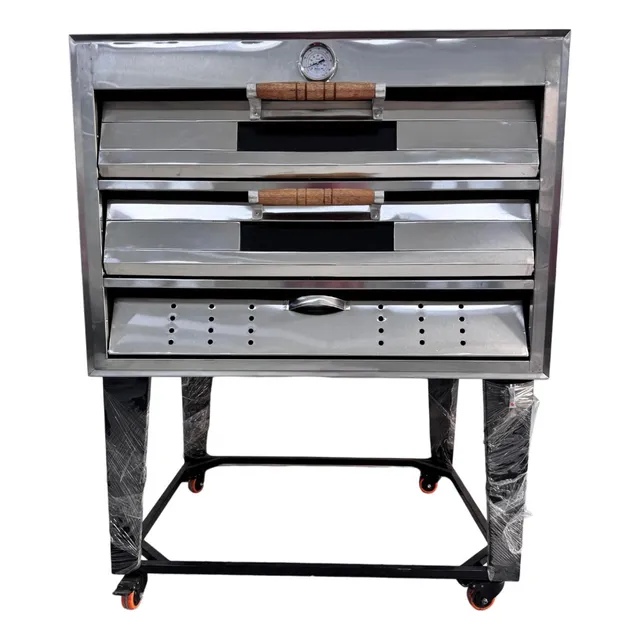 Horno Industrial  De 2 Camaras Para Pizza Con Piedras A Gas