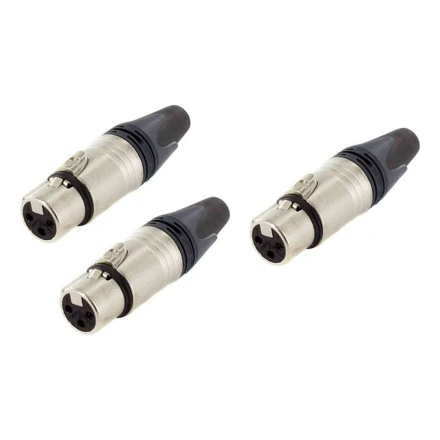 Neutrik® Nc3fxx® 3 Conectores Xlr Plata Hembra Nuevo 