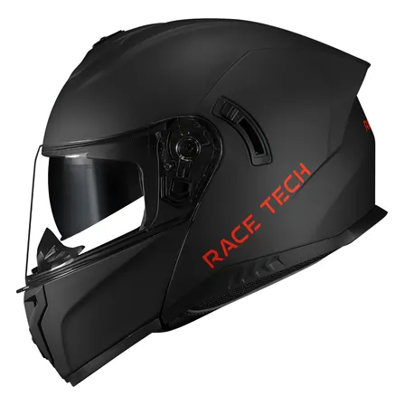 Capacete Moto Race Tech Signal Articulado Preto Fosco