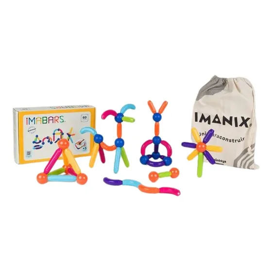 Bloques Magnéticos Imanix Imabars Colors 60pzs Cantidad De Piezas 60