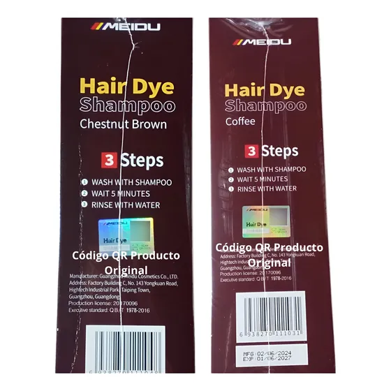 Shampoo Tinte Para Cabello,  Marrón Claro Y  Marrón Oscuro