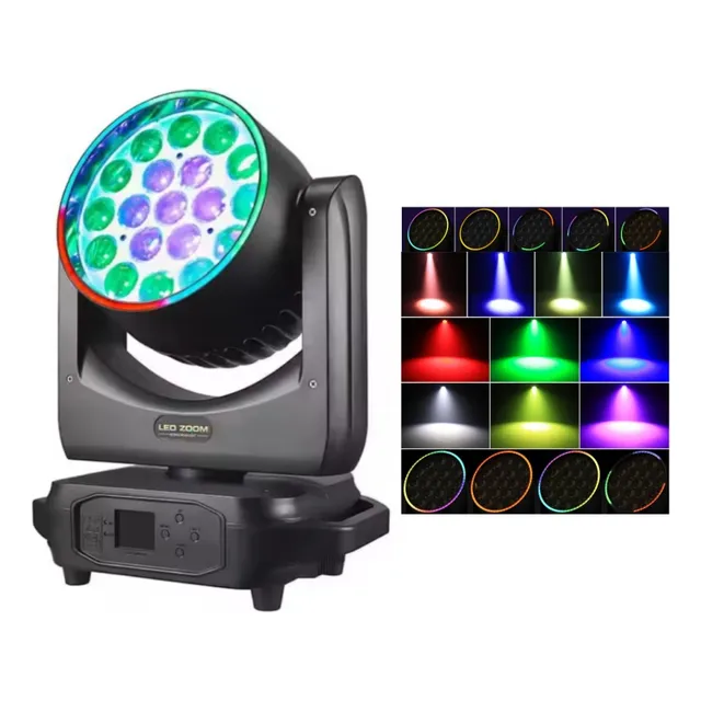 19x20w Cabeza Móvil Zoom Dj Luz Robotica Lámparas Colorantes