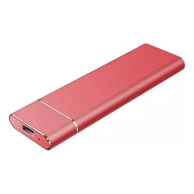 Disco Duro Externo Portátil Ligero 16tb Ssd 16tb Color Rojo