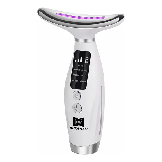 Massageador Facial Pescoço Rosto Led Vibração Fototerapia Rejuvenescer Firmeza Anti-rugas Aparelho R