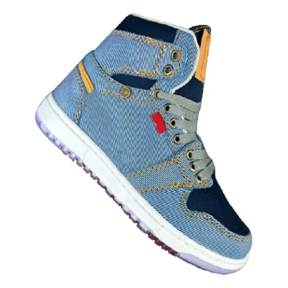 Tenis Bota Deportiva Tipo Jean Unisex Hombre Mujer 