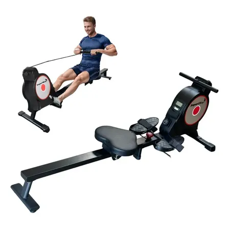Remo Dobrável Magnético Remador Remada Academia Cross Fitnes Preto