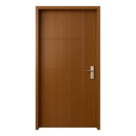 Waluminio Mdf puertas interiores en terminación pvc madera nuevas color marrón