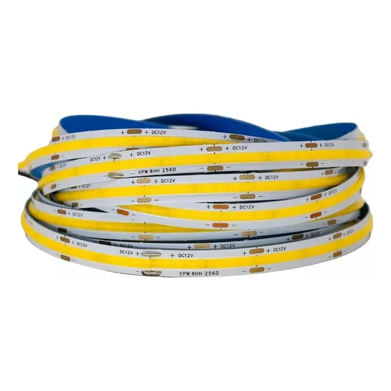 Fita Led Cob 8w/m 800lm/m 12v 5m Ip20 3.000k Branca Quente