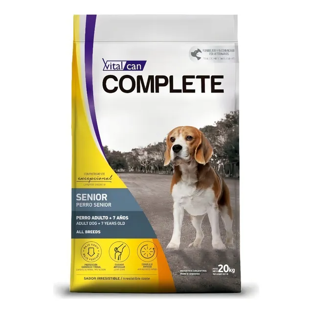 Alimento Vitalcan Complete para perro senior todos los tamaños sabor mix de 20 kg