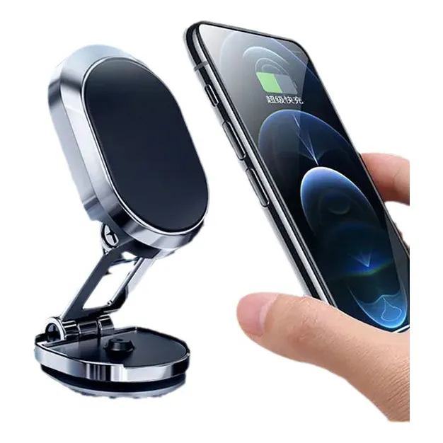 Suporte Adesivo Magnético Dobrável Carro Celular 360 Graus