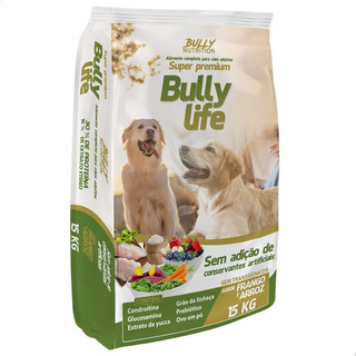 Ração Para Cachorros 15kg Bully Life Premium Sem Transgênico Ração Para Cachorros 15kg Bully Life Premium Sem Transgênico