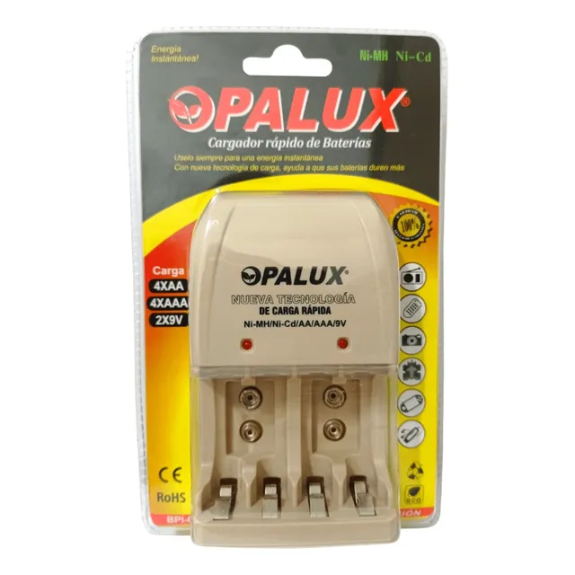 Cargador De Baterías / Pilas Recargables 9v/aa/aaa Opalux