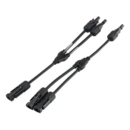 Par Conector Mc4 2 A 1 Extension Negro