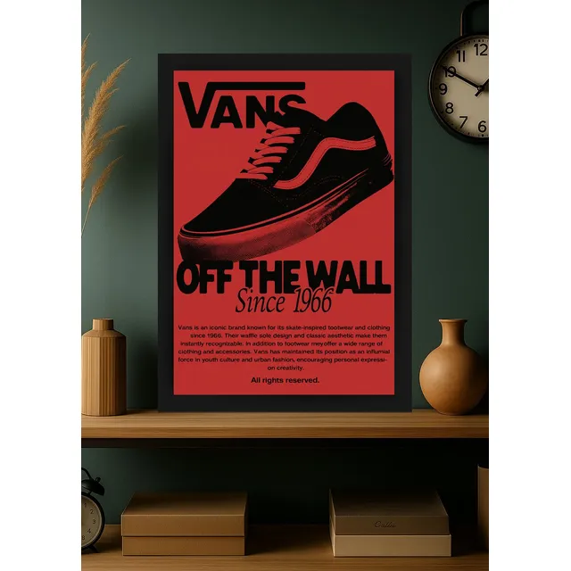 Quadro Decorativo Vans Off The Wall 1966 Com Vidro