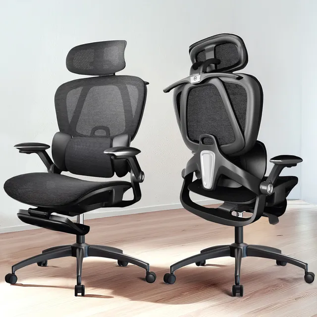 Silla Gamer Ergonómica Con Soporte Lumbar Elástico Ouo T70 Color Negro oscuro Material del tapizado Malla