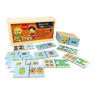 Brinquedo Educativo Pedagógico - Dominó Quantidade E Números Brinquedo Educativo Pedagógico - Dominó Quantidade E Números