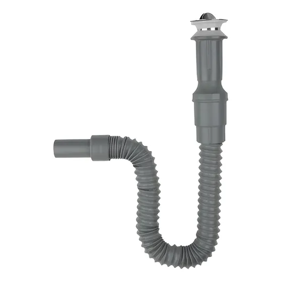 Sifon Corrugado Push Boton 1 1/4'' Aquaplus