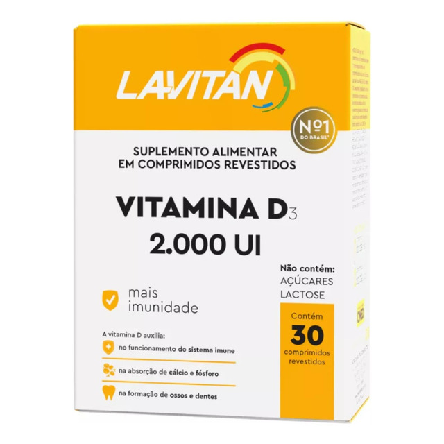 Lavitan Vitamina D 2000ui 30cp - Cimed Sem Sabor-without Flavor Lavitan Vitamina D 2000ui 30cp - Cimed Sem Sabor-without Flavor