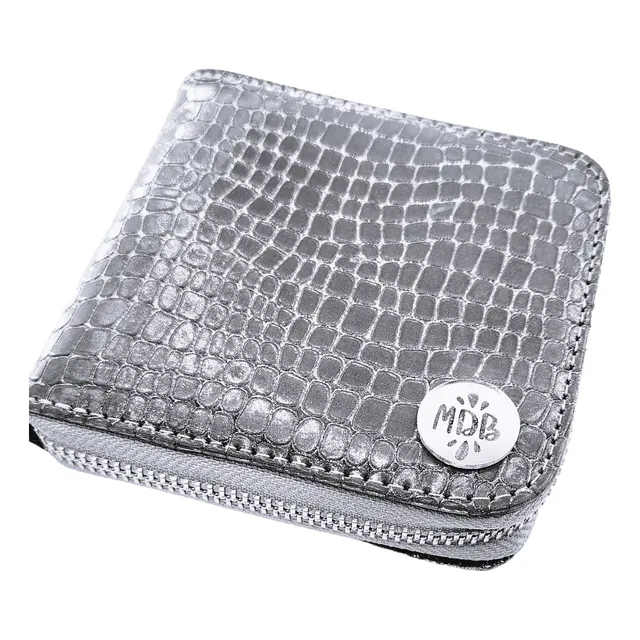 Billetera Pocket Con Textura De Serpiente