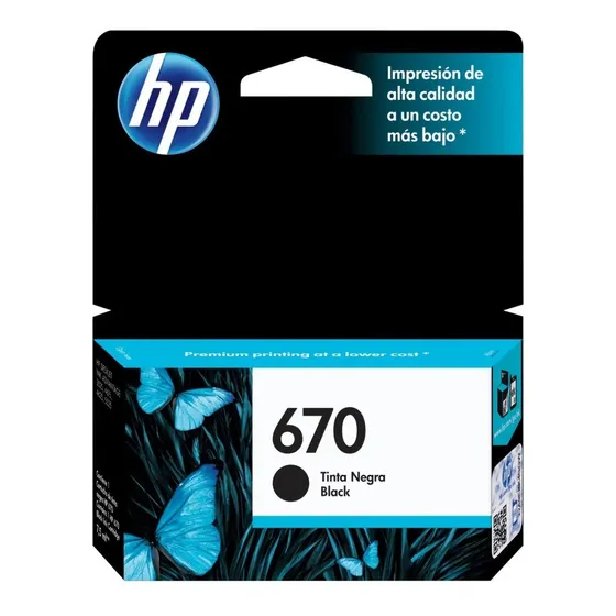 Cartucho Hp 670 Negro Impresora Deskjet 3525 4615 4625 5525