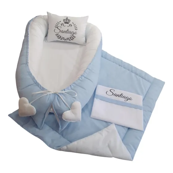 Nidos Para Bebés + Almohada + Acolchado + Sabana 