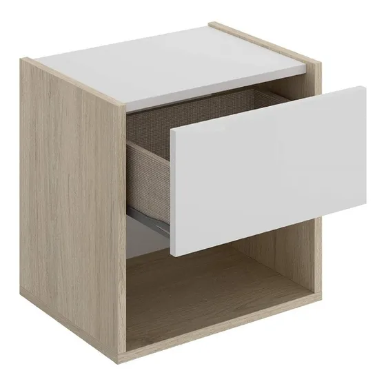 Mesa De Noche En Melamina Mod. Q-box Mn-10