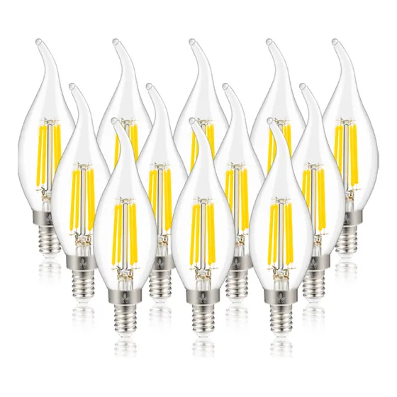 Ilv Bombillas Vela Focos Luces 4w Para Hogar Araña 12pza