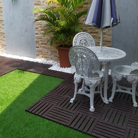 10 Deck De Madeira Plástica Modular Ecológico Imbuia 30x30 