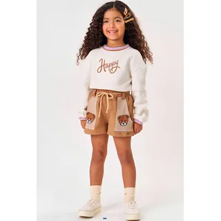 Conjunto Infantil Menina Kukie Blusa E Short Moletom Conjunto Infantil Menina Kukie Blusa E Short Moletom