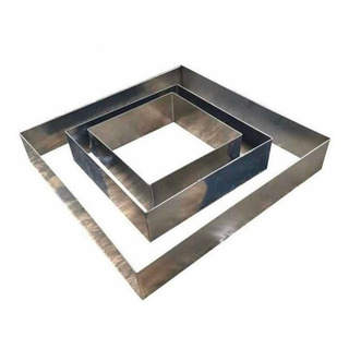 Aro Marco En Acero Inoxidable De 20x20x6 Cm De Alto Aro Marco En Acero Inoxidable De 20x20x6 Cm De Alto